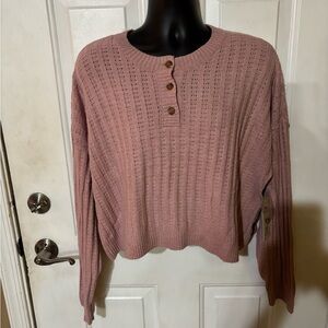 No Boundaries Pink Sweater